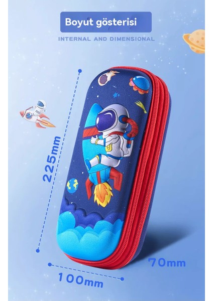 3D Kalem Kutusu Çift Katmanlı Büyük Kapasiteli Kırtasiye Kutusu Depolama (Yurt Dışından) fırsatları