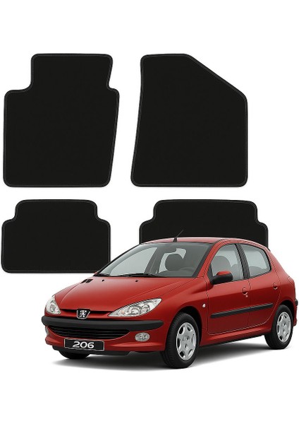 Peugeot ( Pejo ) 206 Tam Uyumlu Lüx Oto Halı Paspas