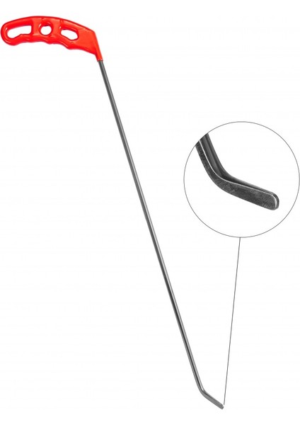 40 cm 6 mm Çap Sağlı Sollu Tek Kıvrımlı Sağ Boyasız Göçük Düzeltme Çubuğu, Pdr Çubuk - S6-04