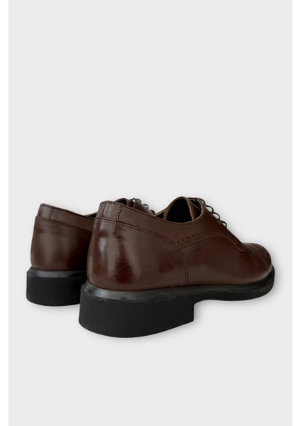 Erkek Hakiki Deri Bağcıklı Ayakkabı KAHVERENGİ indirimleri