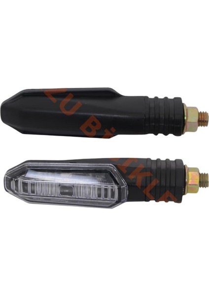 Universal Sinyal Beyaz Camlı Sarı Işık 12V LED
