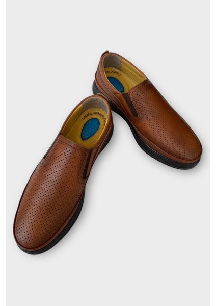 Erkek Deri Ortopedik Yazlık El Yapımı Saraçlı Ayakkabı Bej modelleri