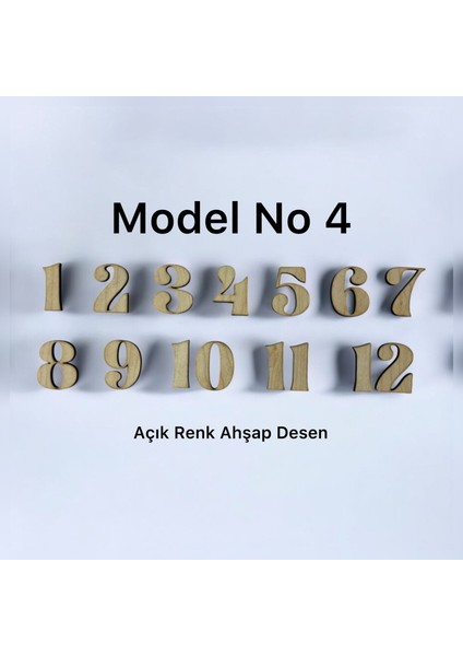 - Ahşap Kontraplak Lazer Kesim Duvar Saati Rakam Seti (7 Renk Seçeneği) Yükseklik 3 cm indirimleri
