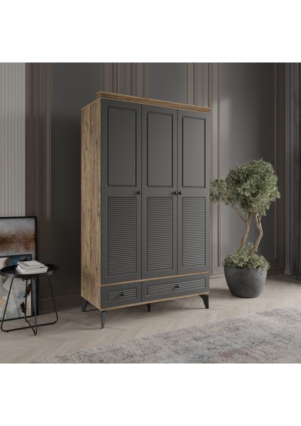 Nisa Gardırop,3 Kapaklı Dolap 120cm
