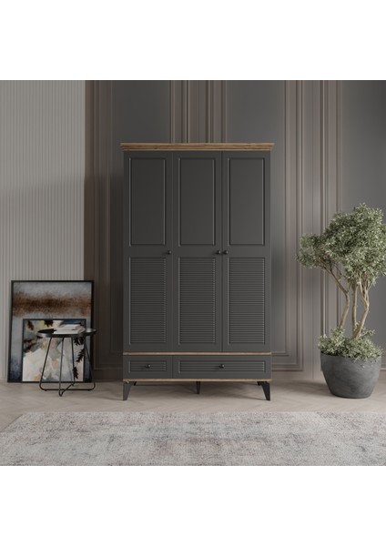 Nisa Gardırop,3 Kapaklı Dolap 120cm