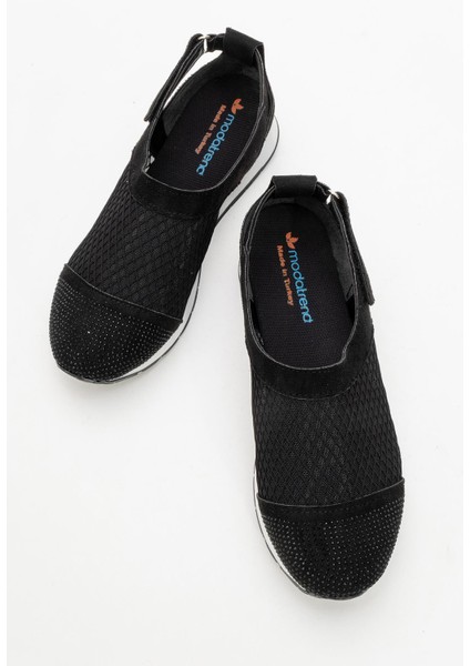 Kadın Triko Fileli Babet Siyah indirimleri