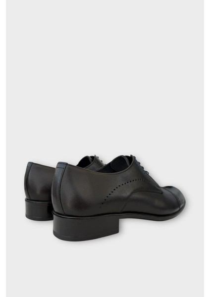 Erkek Bağcıklı Hakiki Deri Ayakkabı SİYAH