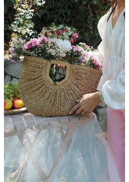 Fıore Camel Hasır Çanta fiyatları