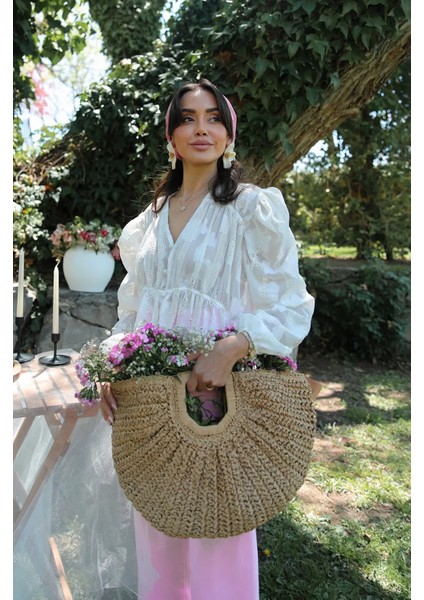 Fıore Camel Hasır Çanta fırsatları