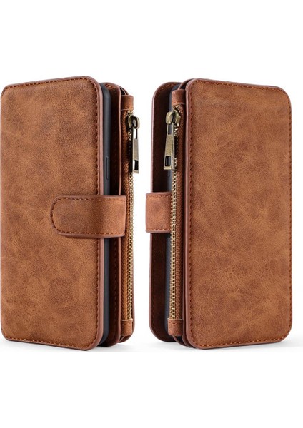 IPhone Için Fermuarlı Cüzdan Mıknatıslı Deri Görünümlü Telefon Kılıfı fiyatları