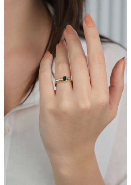 14 Ayar Ayar Yeşil Taşlı Tasarım Yüzük 901 fiyatları