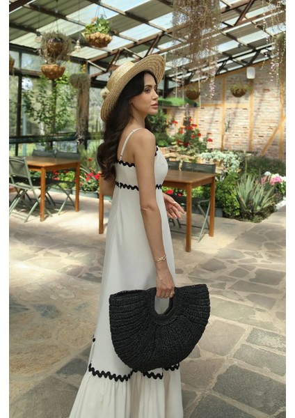 Fıore Camel Hasır Çanta modelleri