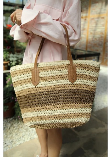 Forte Kahve Hasır Çanta