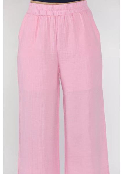 Kadın Bel Lastikli Bol Paça Pantolon P-00016612 fırsatları