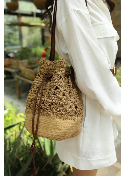 Cıelo Camel Hasır Çanta