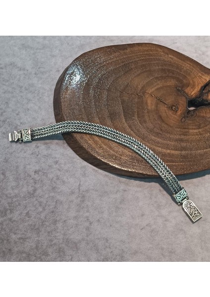 Gümüş Erkek Bileklik Midyat Hasırı Bileklik Gümüş Künye Bilezik BLK-420 modelleri