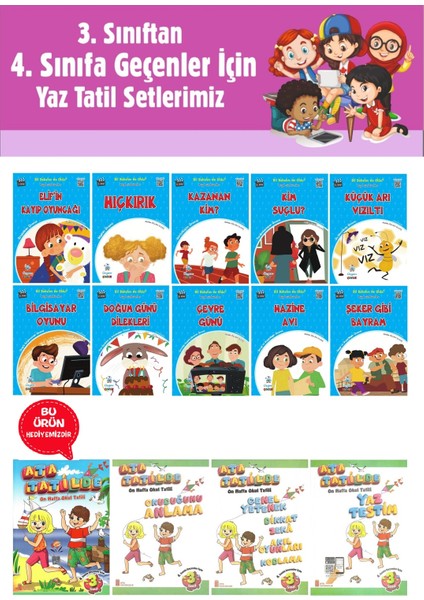 3.sınıftan 4.sınıfa Geçenler Için Dünya Klasikleri Seti (Yaz Tatil Kitabı Hediyeli)