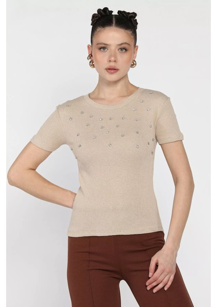 Taşlı Kadın Kaşkorse Bluz P-00016850