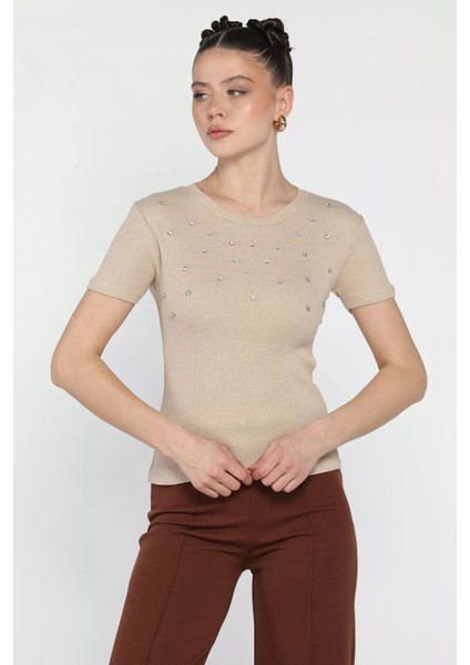 Taşlı Kadın Kaşkorse Bluz P-00016850
