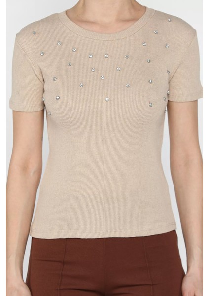 Taşlı Kadın Kaşkorse Bluz P-00016850