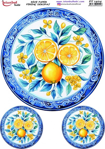 Istanbul Hobi Limon Desenli Pirinç Dekopaj PT1404