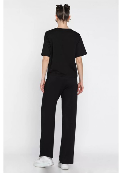 Kadın Nakışlı Çimalı Tişört Pantolon Ikili Takım P-00016847 modelleri