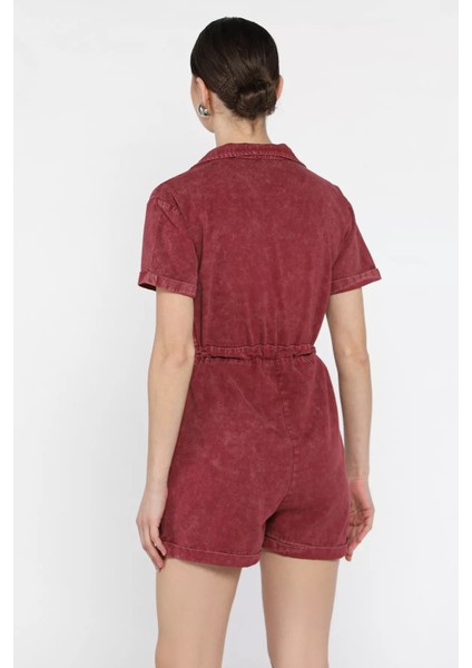 Kol Katlamalı Bel Bağcıklı Jean Kot Tulum P-00016627 modelleri