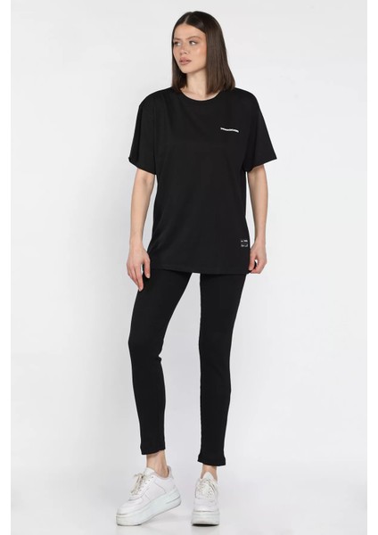 Kadın Bisiklet Yaka Tişört Tayt Ikili Takım (M-L-Xl Uyumludur) P-00016849