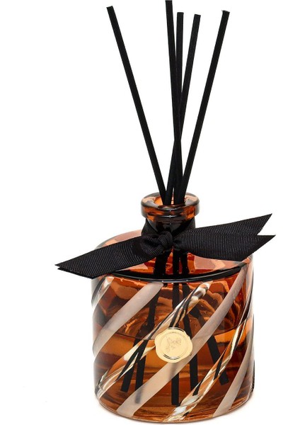 500 ml Kahverengi Spiral Kesme Cam Şişe Dark Amber Oda Kokusu