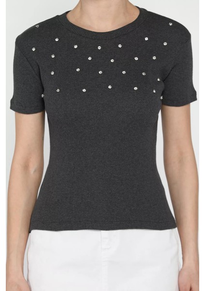 Taşlı Kadın Kaşkorse Bluz P-00016850