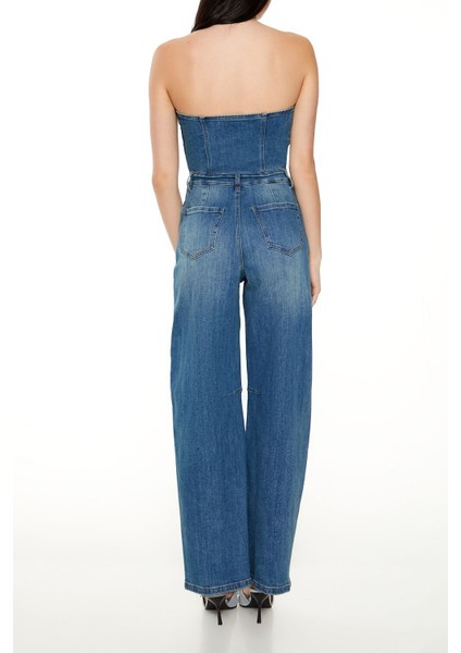 Denim Straight Leg Tulum indirimleri