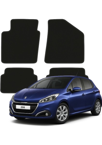 Peugeot (Pejo) 208 Tam Uyumlu Lüx Oto Halı Paspas