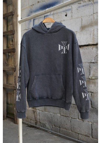 Rebel Saints Hoodie Siyah Kapşollu Oversize Sweatshirt modelleri