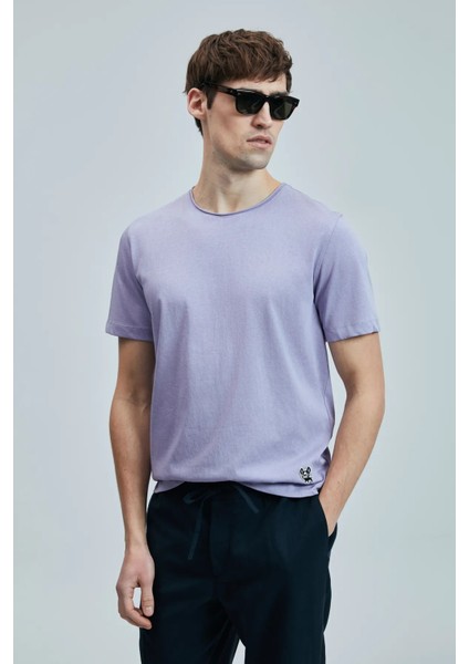 Junya Erkek Basic Tişört Lila modelleri