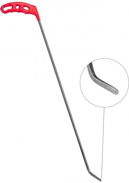 58 cm 8 mm Çap Sağlı Sollu Tek Kıvrımlı Sağ Boyasız Göçük Düzeltme Çubuğu, Pdr Çubuk - S6-05