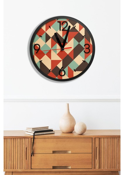 Dekoratif Ahşap Mdf 3D Efektli 5mm Duvar Saati - Model 18