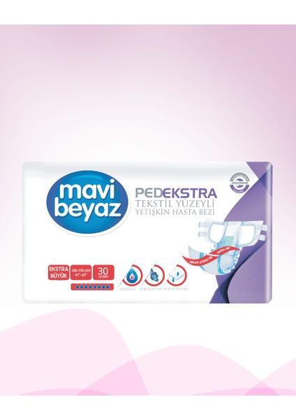 Ped Ekstra Bel Bantlı Hasta Bezi Ekstra Large Boy 30'lu