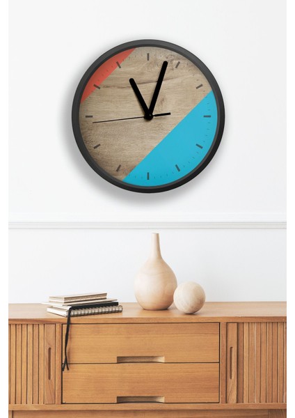 Dekoratif Ahşap Mdf 3D Efektli 5mm Duvar Saati - Model 10