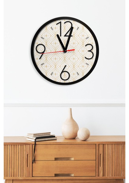 Dekoratif Ahşap Mdf 3D Efektli 5mm Duvar Saati - Model 25