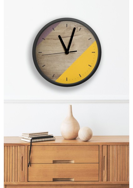 Dekoratif Ahşap Mdf 3D Efektli 5mm Duvar Saati - Model 8