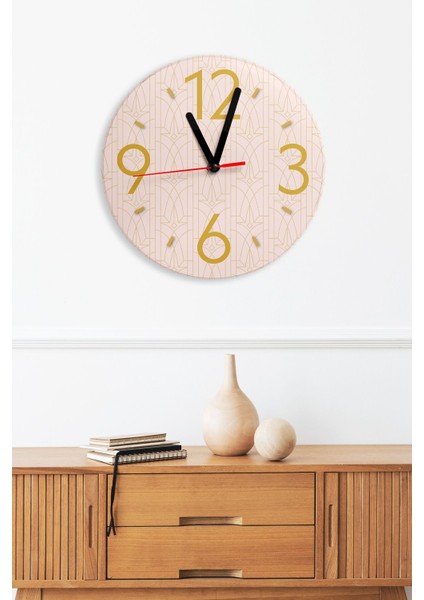Dekoratif Ahşap Mdf 3D Efektli 5mm Duvar Saati - Model 16