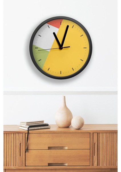 Dekoratif Ahşap Mdf 3D Efektli 5mm Duvar Saati - Model 6