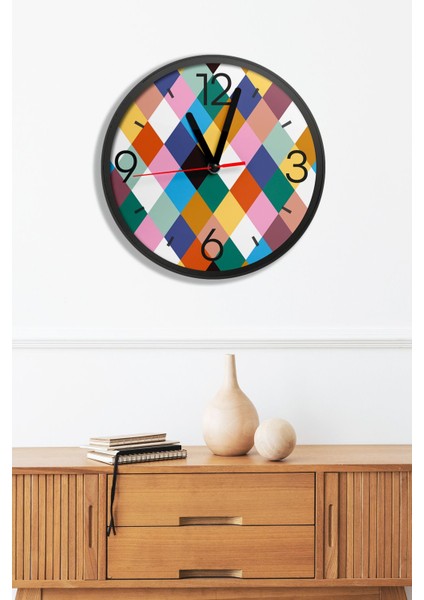 Dekoratif Ahşap Mdf 3D Efektli 5mm Duvar Saati - Model 11