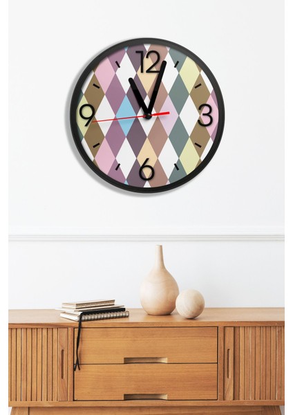 Dekoratif Ahşap Mdf 3D Efektli 5mm Duvar Saati - Model 14