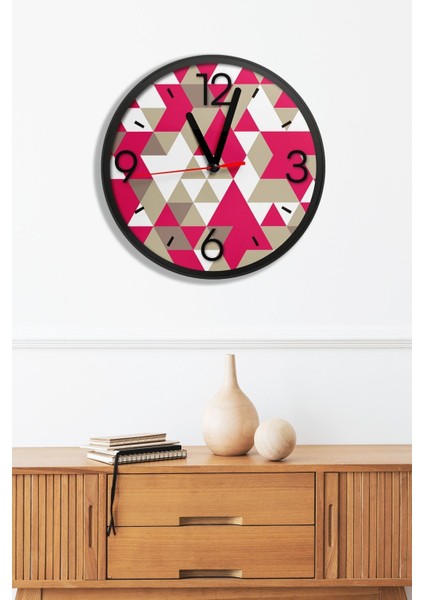 Dekoratif Ahşap Mdf 3D Efektli 5mm Duvar Saati - Model 19