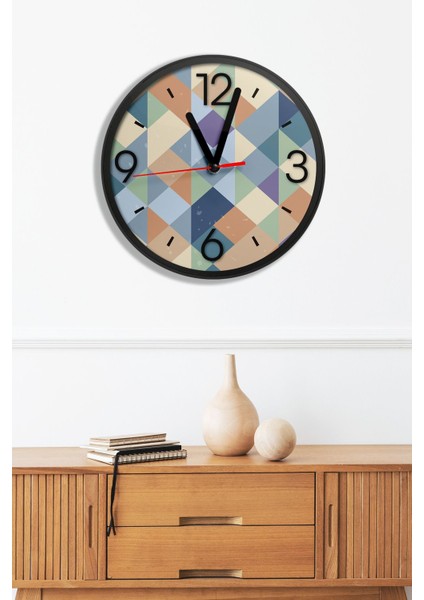 Dekoratif Ahşap Mdf 3D Efektli 5mm Duvar Saati - Model 17