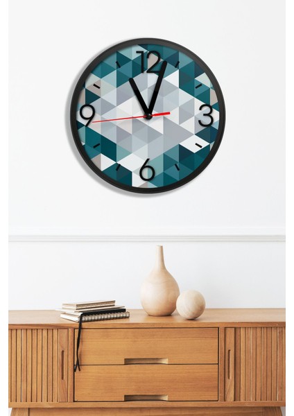 Dekoratif Ahşap Mdf 3D Efektli 5mm Duvar Saati - Model 15