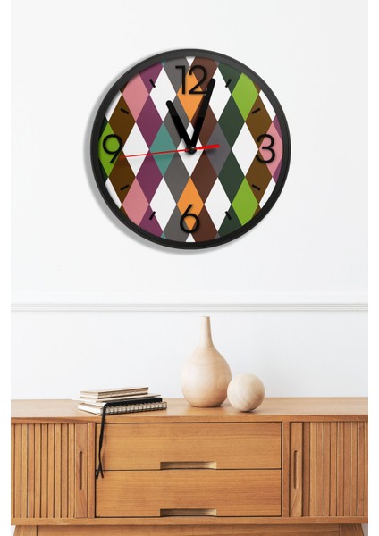 Dekoratif Ahşap Mdf 3D Efektli 5mm Duvar Saati - Model 13