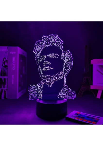 Çocuklar Anime Harry Figürü 3D Gece Işığı, Uzaktan Kumanda ile Değişen 16 Renk, Çocuk Odası U, Şekil Manga Illusion LED Oyuncak Lamba Kız Erkek Çocuklar Noel Hediyeleri (Harr (Yurt Dışından)