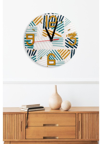 Dekoratif Ahşap Mdf 3D Efektli 5mm Duvar Saati - Model 22